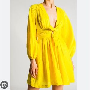 Zimmermann Shelly plunge Bow mini Dress